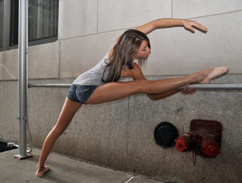 ass ballerina female flexible non-nude photo shorts stretch