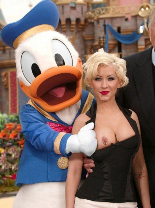 assisted_exposure donald_duck nipple_piercing nipples