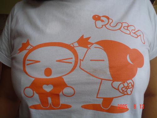 &gt;o&lt; 2005 character_name heart kiss kissing lowres open_mouth photo pucca shirt t-shirt