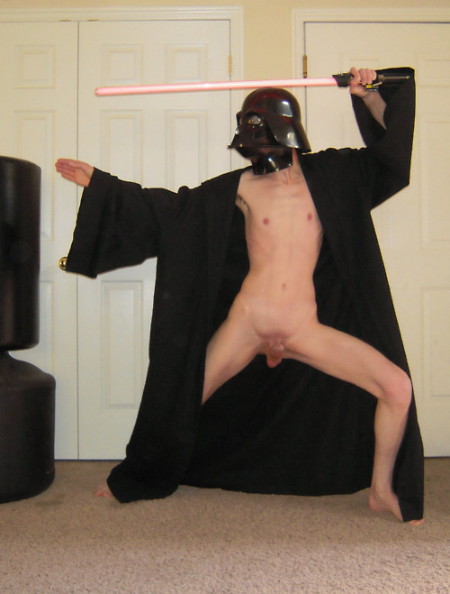 cosplay darth_vader gay male male_only mask open_clothes penis solo star_wars