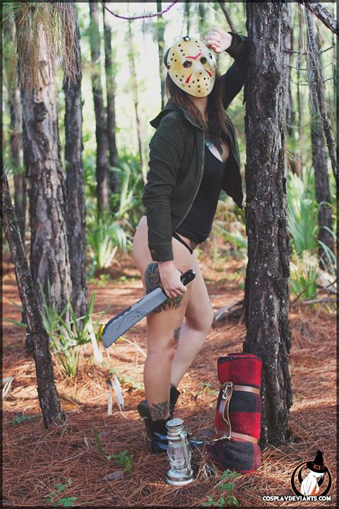 1girl cosplay cosplaydeviants female female_only friday_the_13th jason_voorhees solo