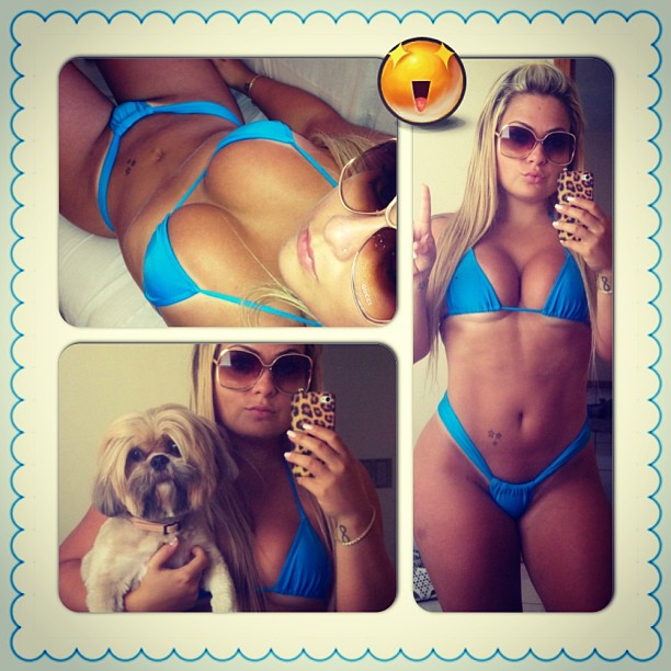 bikini dog photo sunglasses tattoo