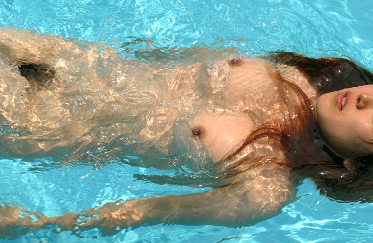 asian av_idol breasts erect_nipples nude pool pubic_hair pussy wet