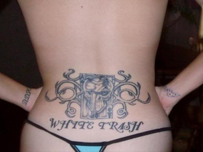 english_text female solo tattoo white_trash