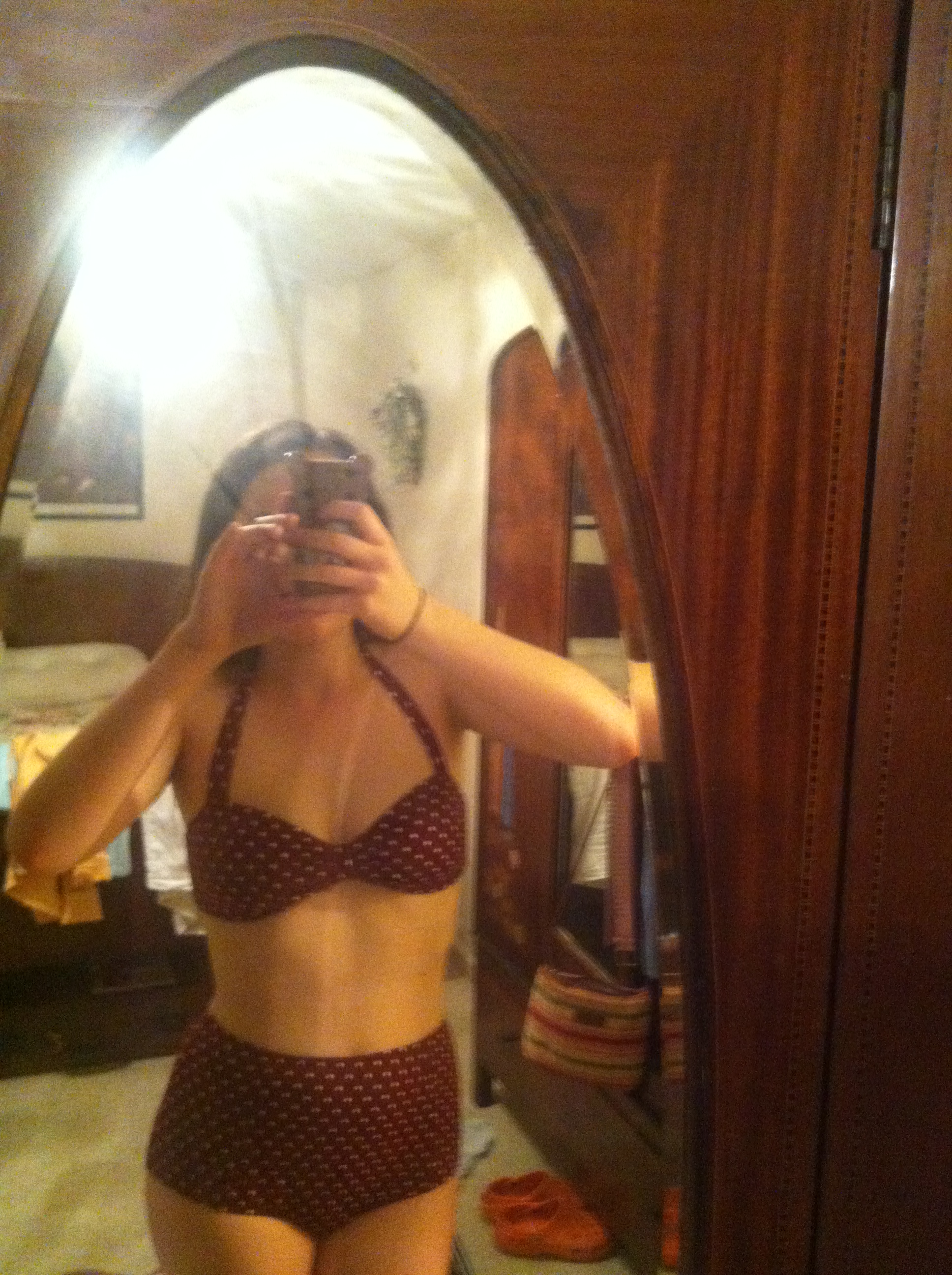 bikini body bra breasts clothed elmanana192000 half_naked mirror panties selfie small_breasts softcore solo teen