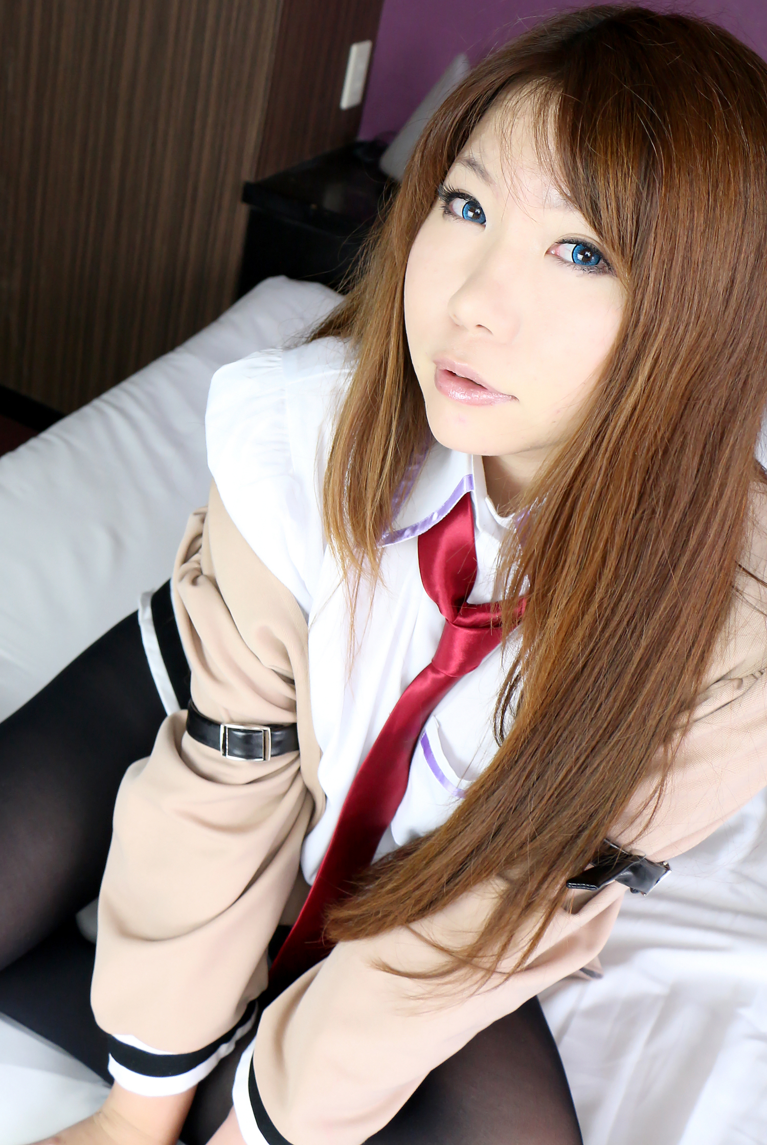 asian breasts brown_hair cosplay female large_breasts long_hair solo