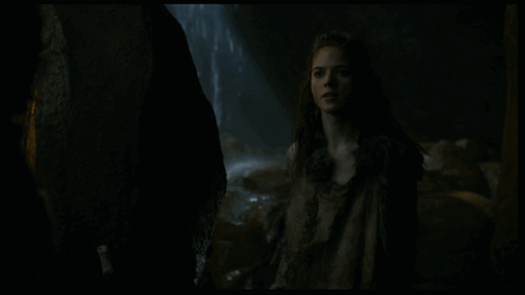 1girl a_song_of_ice_and_fire animated armpits arms_up breasts brown_hair game_of_thrones gif long_hair lowres navel nipples outdoors public rose_leslie small_breasts topless ygritte