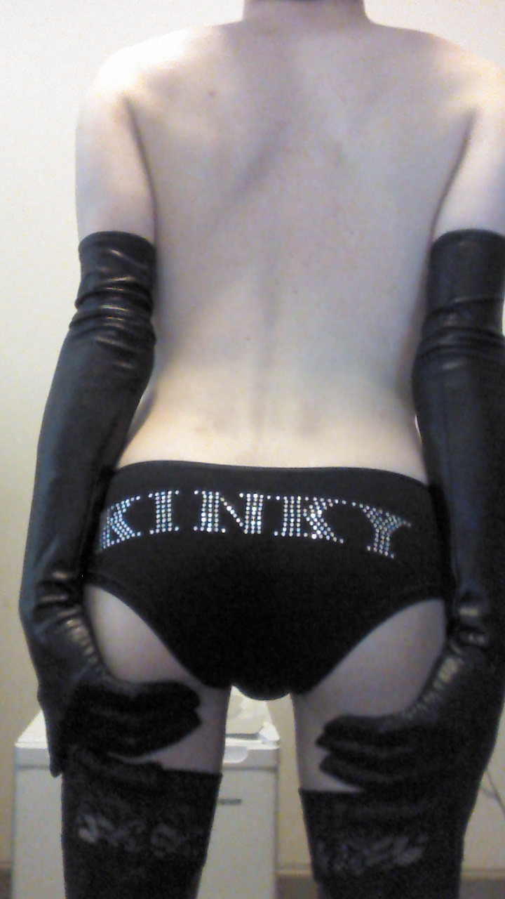 back bulge crossdressing gay girly kinky panties photo stockings trap
