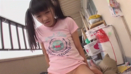1boy 1boy1girl 1girl animated asian asian_female avop-154 black_hair bottomless censored cowgirl_position female flat_chest gif petite pov saotome_yui sex tied_hair twintails vaginal