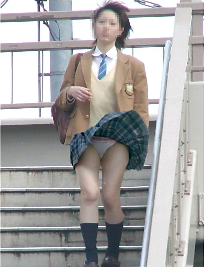 asian blazer japanese panties pantyshot school_uniform schoolgirl seifuku skirt skirt_lift underwear