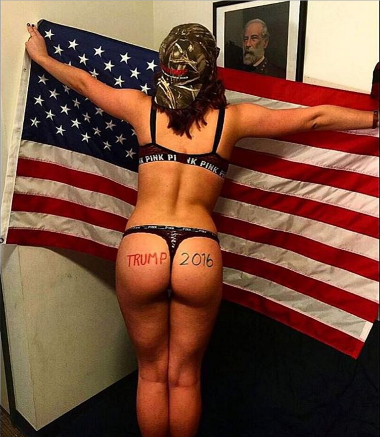 america american_flag ass donald_trump female improveme partyism patriotic politics t-shirt
