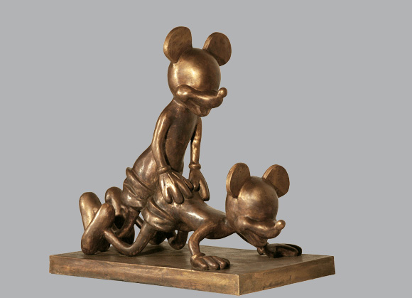 anthro disney doggy_style duo mickey_mouse mouse penetration sex statue