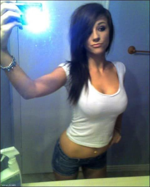 1girl breasts clothes female female_only hair_over_one_eye jj.am photo real_person selfpic solo