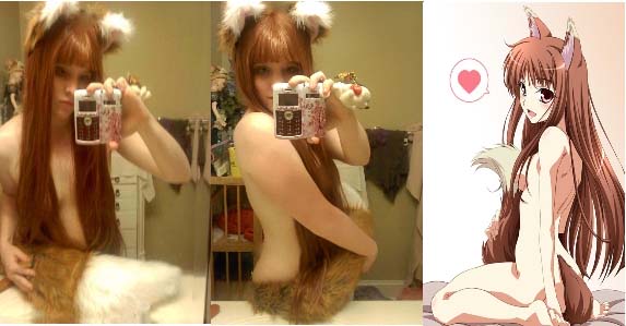 1girl breasts cosplay female fox_ears foxycosplay holo long_hair solo spice_and_wolf tagme