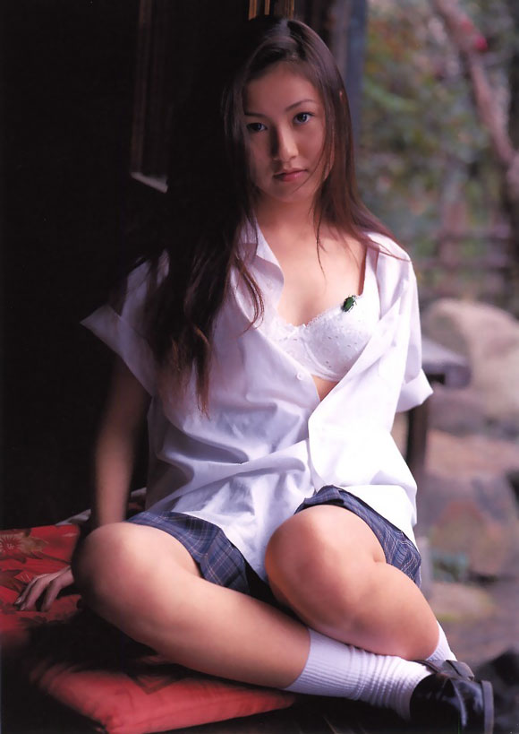 asian av_idol bra bug hanako_nishizaki insects lingerie open_clothes open_shirt shirt skirt underwear