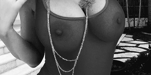1girl breasts female gif jayden_jaymes monochrome nipples photo