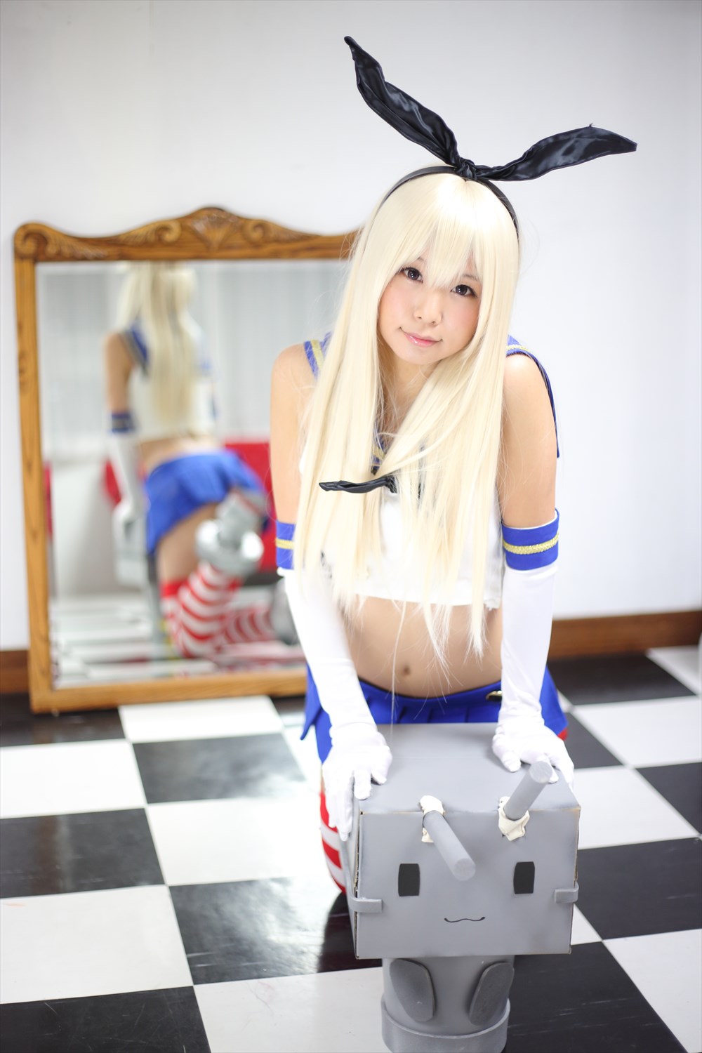 asian breasts cosplay female itsuki_akira long_hair solo white_hair