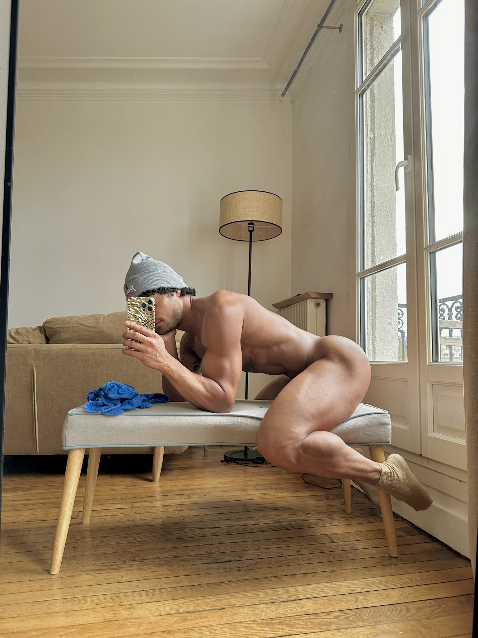 1boy ass brazilian brazilian_male dark-skinned_male gay iphone latino male male_only muscular_male phone socks solo solo_male sourced twitter zaah_wayne