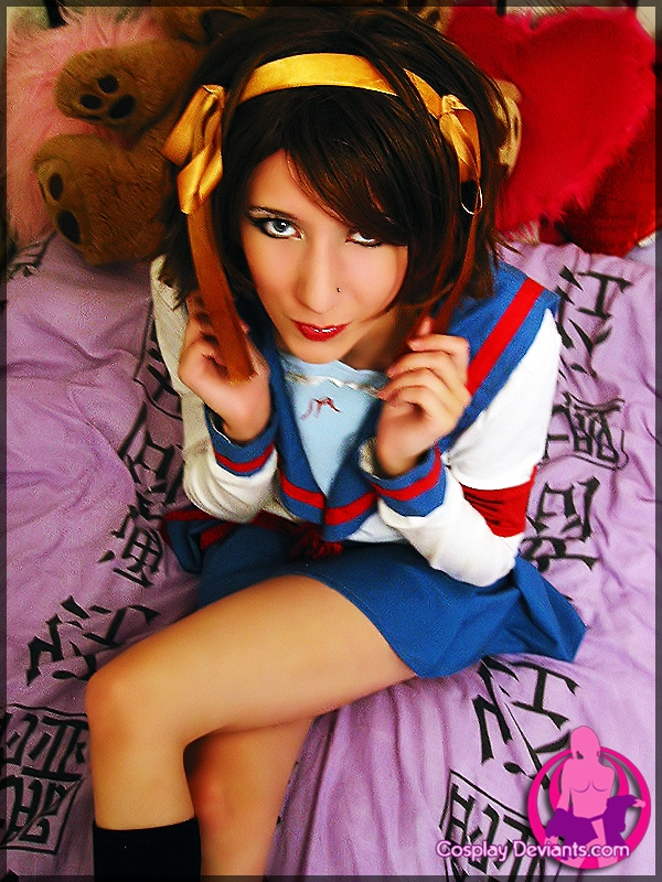 1girl cosplay cosplaydeviants female female_only galaxy_girl hair_ribbon photo real_person solo