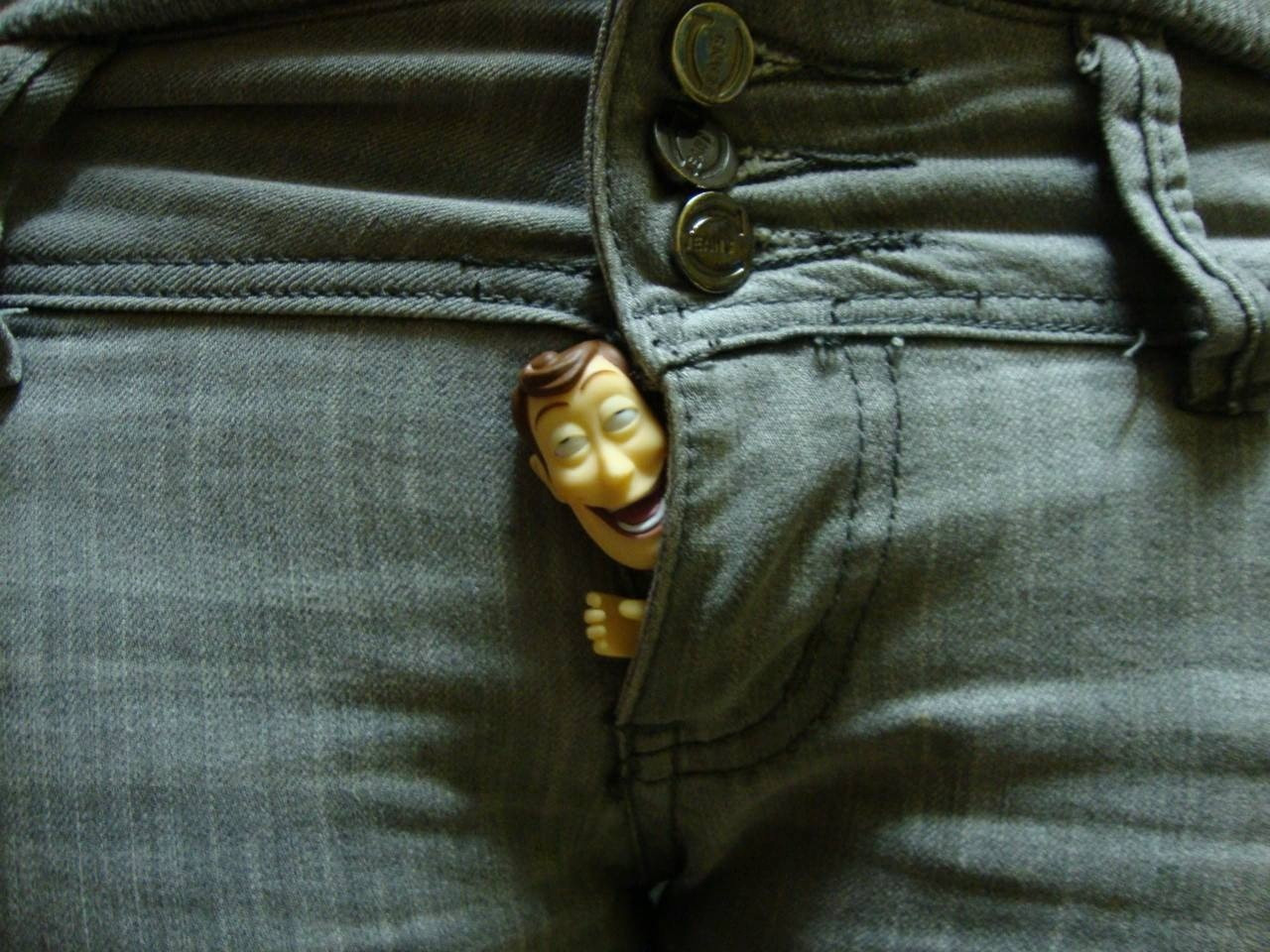 creepy_woody figure male naughty_face objectophilia pants photo toy_story unzipped woody
