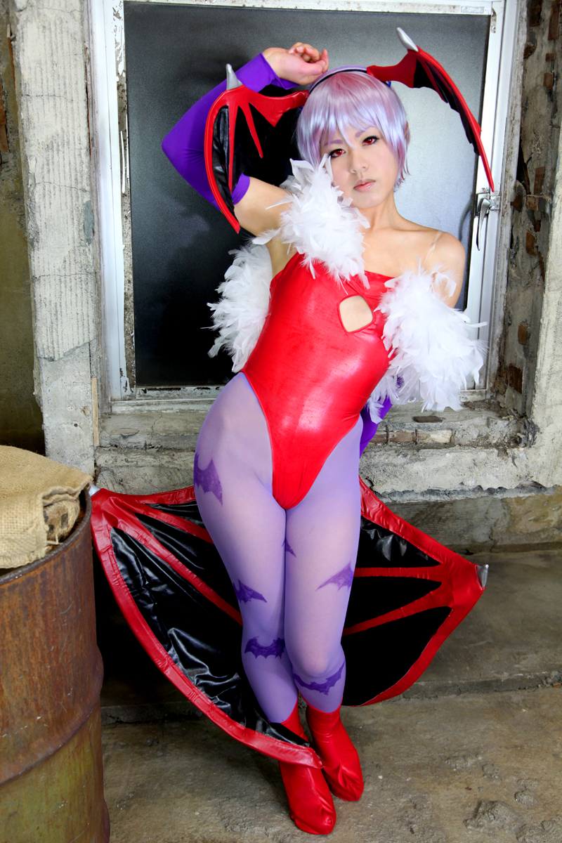 aqua_hair breasts chouzuki_maryou cosplay female huge_breasts long_hair plump solo watermark wings