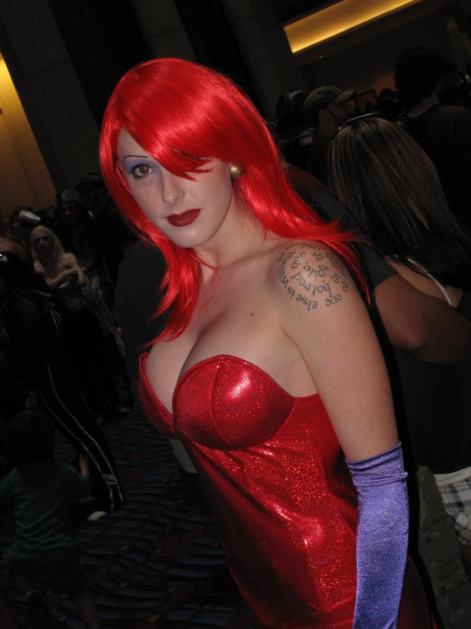 cosplay jessica_rabbit photo real real_person who_framed_roger_rabbit