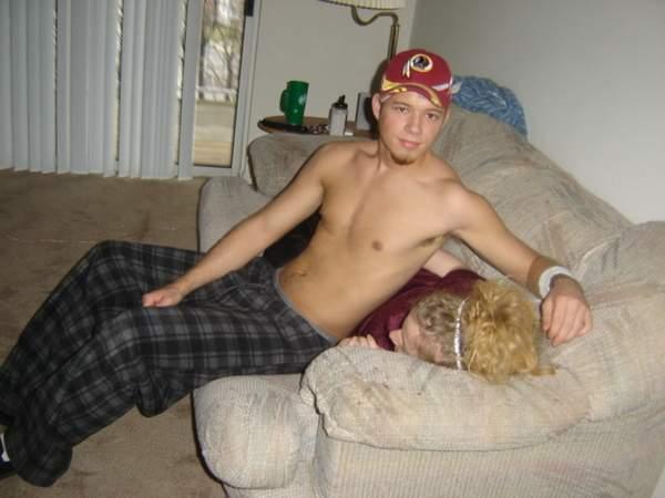1boy 1girl couch male photo real_person topless