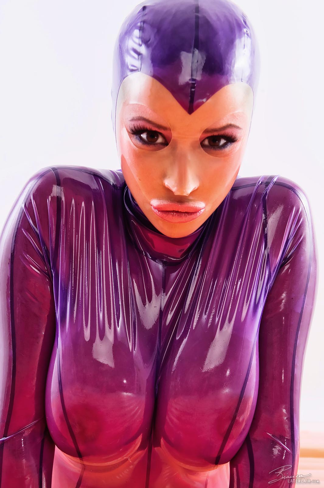 bianca_beauchamp bodysuit breasts female large_breasts mask see-through solo watermark
