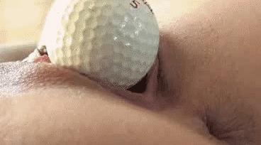 1girl animated anus ball bare_pussy closeup female gif golf_ball labia_grip object_insertion pussy reversed shaved solo vaginal vaginal_piercing vaginal_vore