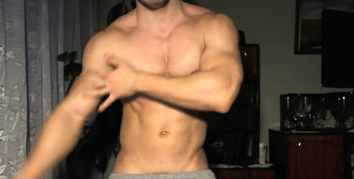 abs amateur animated gif muscles pecks posing