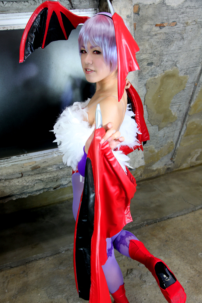 aqua_hair breasts chouzuki_maryou cosplay female huge_breasts long_hair plump solo watermark wings