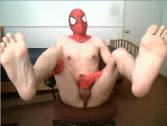 cosplay male male_only marvel nude penis solo spider-man spider-man_(series)