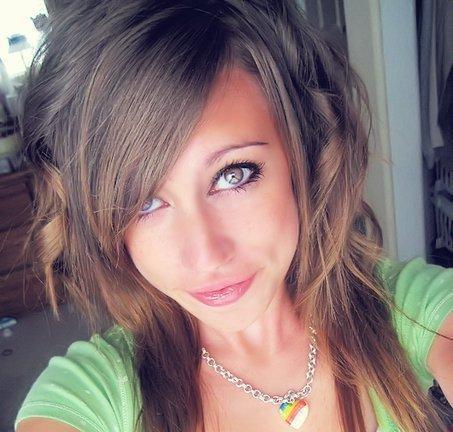 1girl duck_face duckface female female_only heart human necklace photo real_person solo
