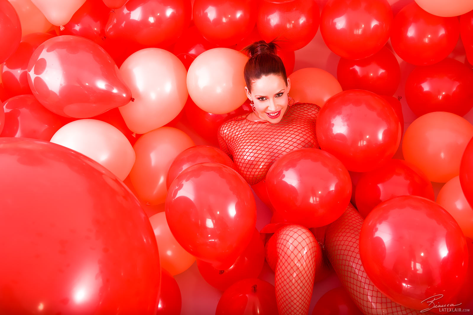 balloon bianca_beauchamp breasts corset female large_breasts long_hair red_hair solo watermark