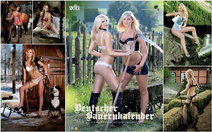 2011 bavaria bavarian blonde_hair bra calendar deutsche_bauernkalender farm_girl farmer female german germany multiple_girls solo thelocal.de/20101005/30281