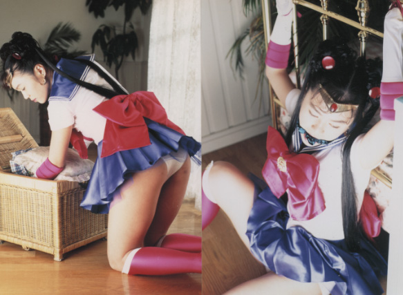 asian bishoujo_senshi_sailor_moon bondage cosplay japanese sailor_moon school_uniform schoolgirl seifuku