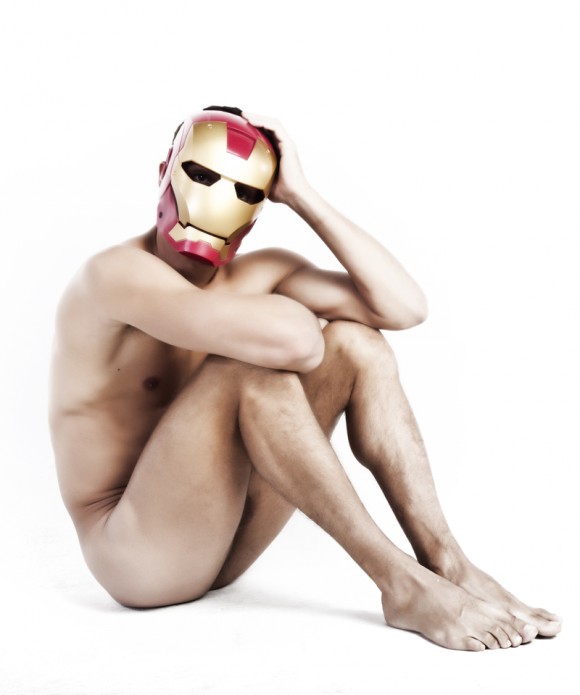 cosplay iron_man male male_only marvel mask sitting