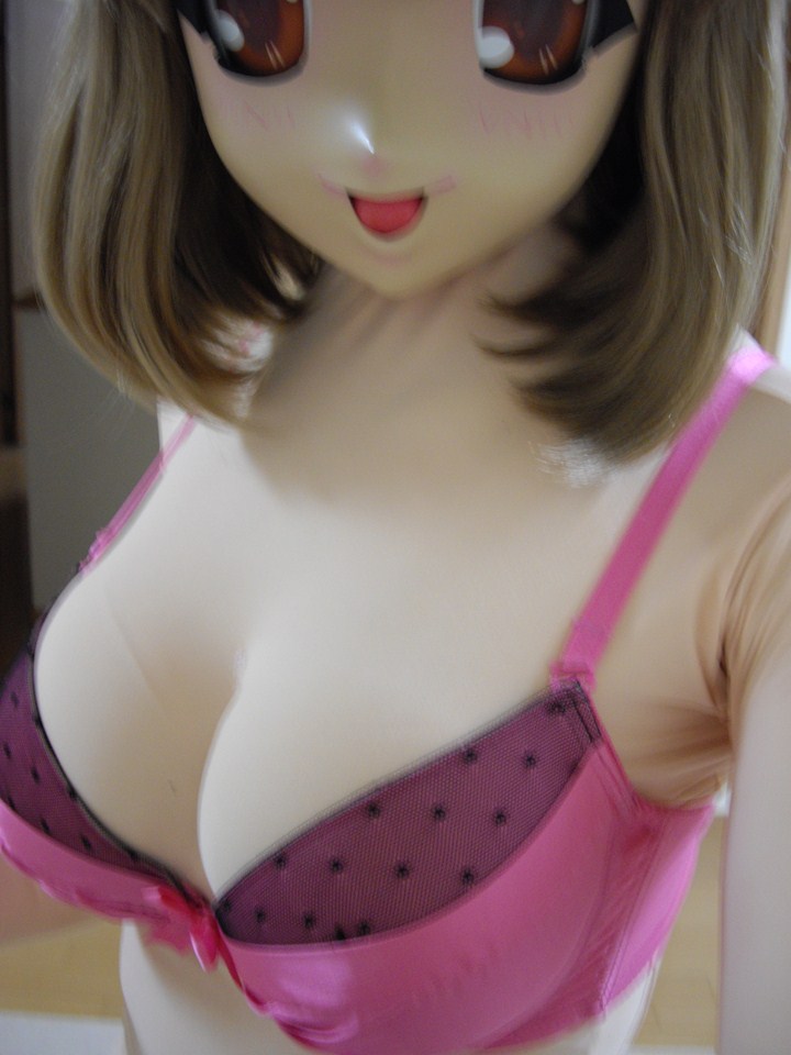 breasts female kigurumi long_hair solo