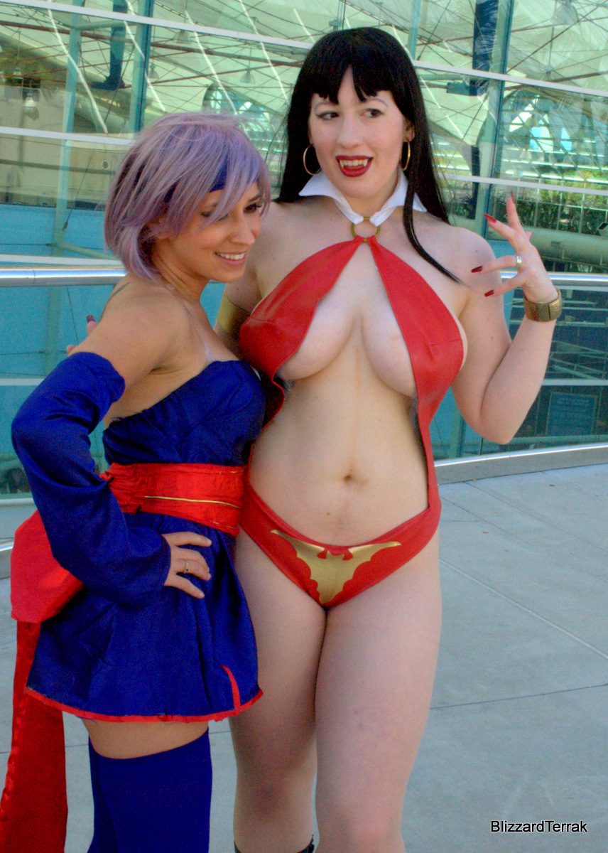 2girls ayane cosplay dead_or_alive female female_only photo real real_person solo vampirella vampirella_(cosplay)