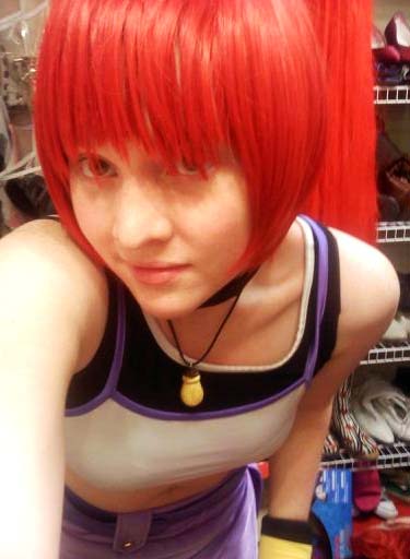 1girl breasts cosplay female foxycosplay kairi kingdom_hearts long_hair red_hair selfie solo tagme