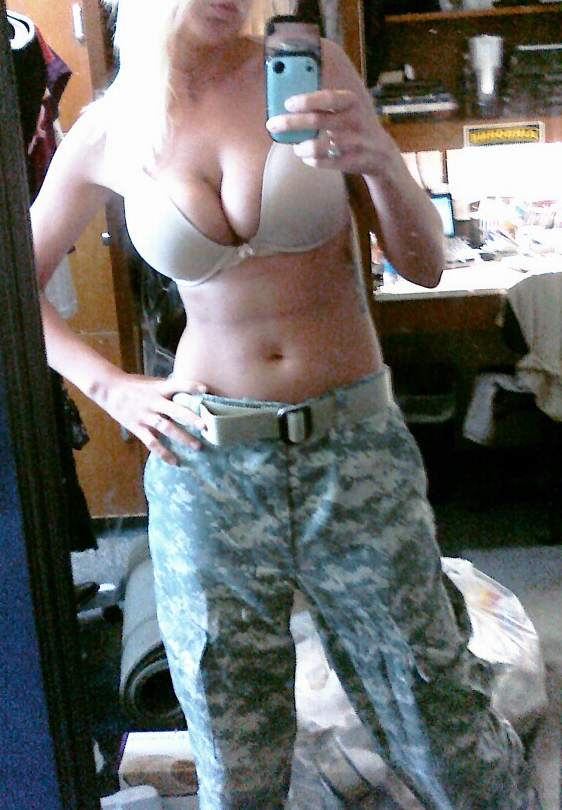 bra female military photo topless