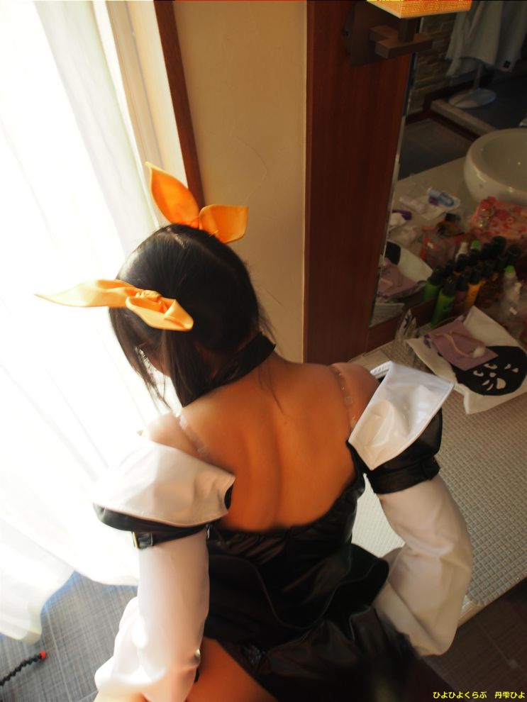 asian black_hair breasts cosplay female female_only long_hair pigtails solo solo_female