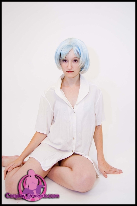 1girl cosplay cosplaydeviants female female_only layla neon_genesis_evangelion partially_clothed photo real_person rei_ayanami rei_ayanami_(cosplay) solo
