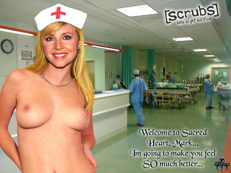 breasts celebrity doctor elliot_reid fakes female hospital sarah_chalke scrubs surgeon