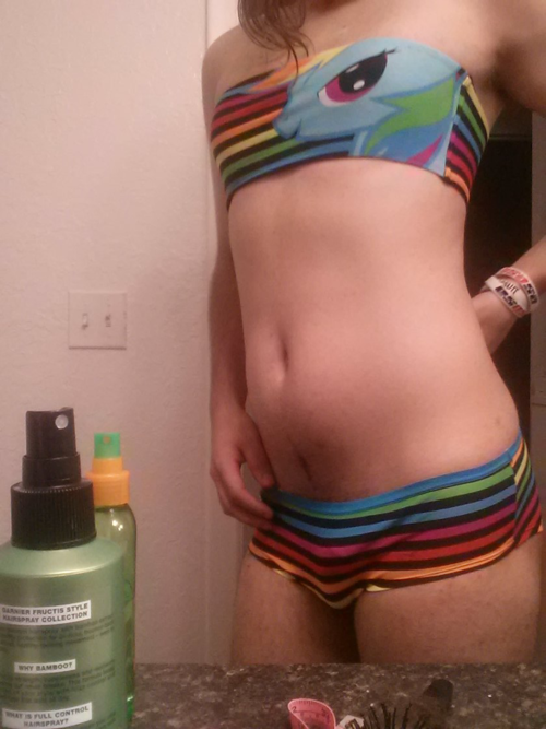 bra crossdressing gay girly my_little_pony panties photo rainbow_dash trap