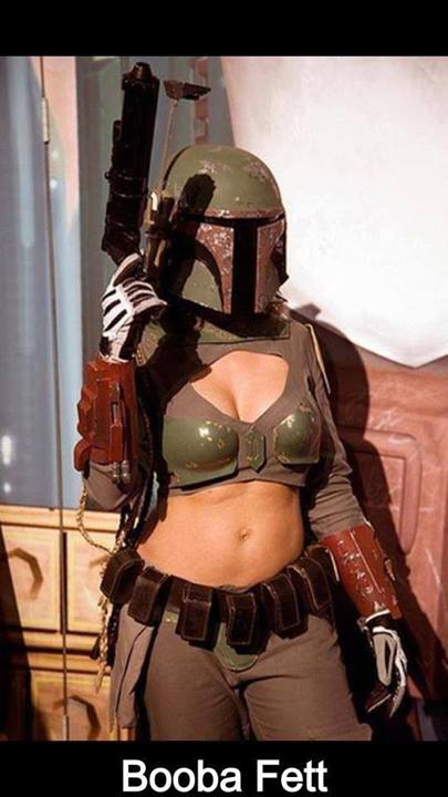 boba_fett breasts cosplay genderswap helmet photo real real_person star_wars weapon