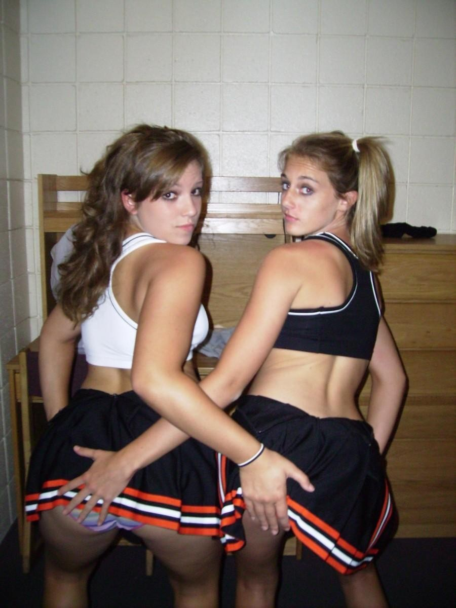 2girls cheerleader female female_only photo real_person