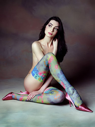 ass body_paint female high_heels solo