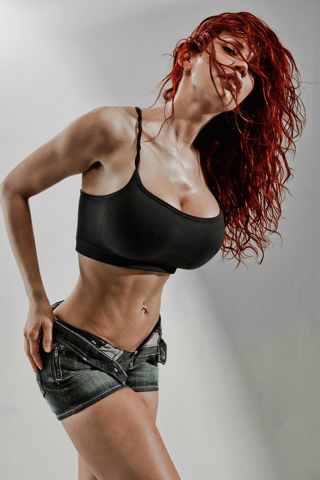 bianca_beauchamp breasts female large_breasts long_hair red_hair solo watermark