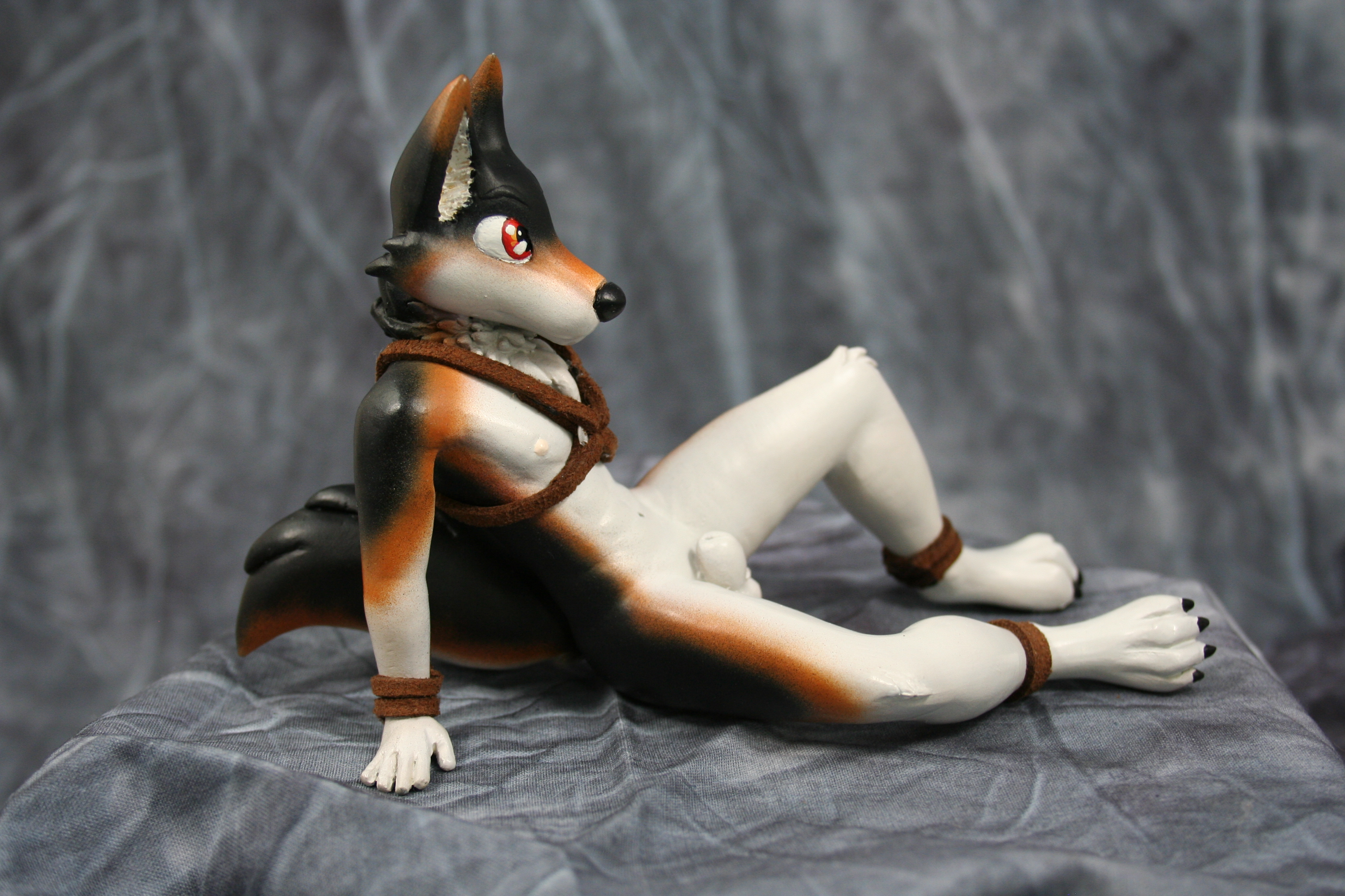absurd_res anthro canine claytail hi_res male male_only mammal nude solo